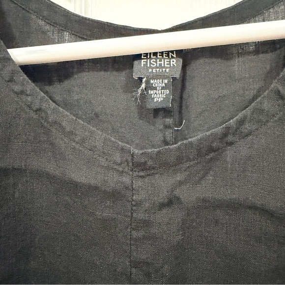 Eileen Fisher | 100% Irish linen Black Petite Dress - Picture 4 of 9